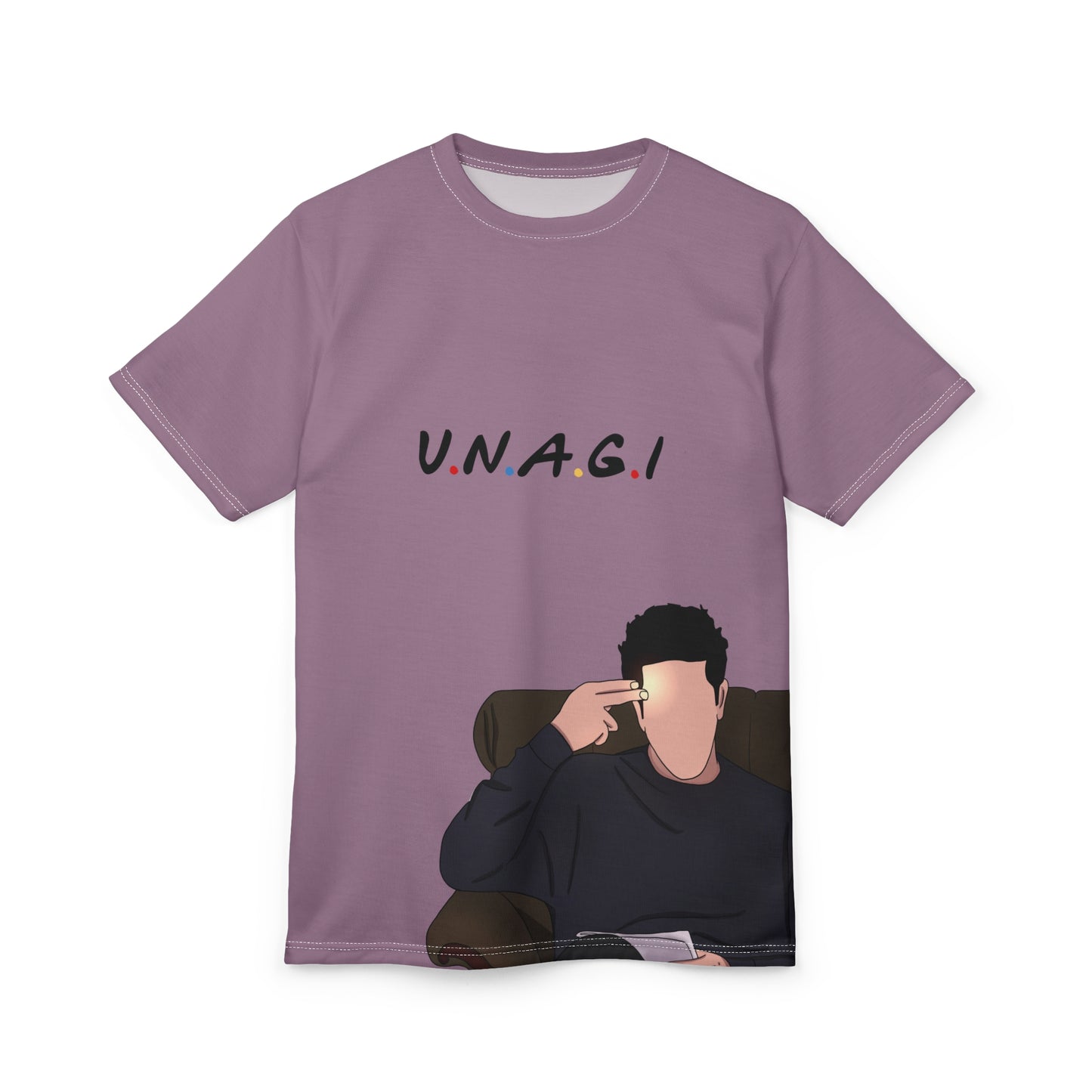 Unisex Artistic Tee - Casual Comfort with 'U.N.A.G.I.' Design