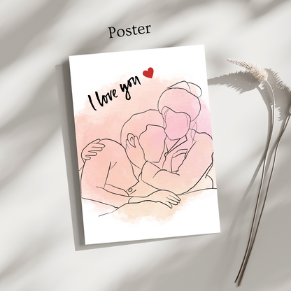 Customised Digital Line-Art Portrait