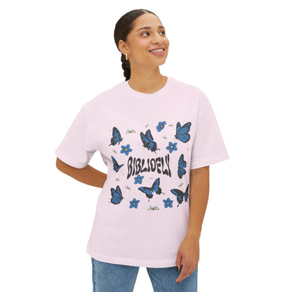 Butterfly Dream Unisex Oversized Boxy Tee - Comfortable & Stylish for Book Lovers