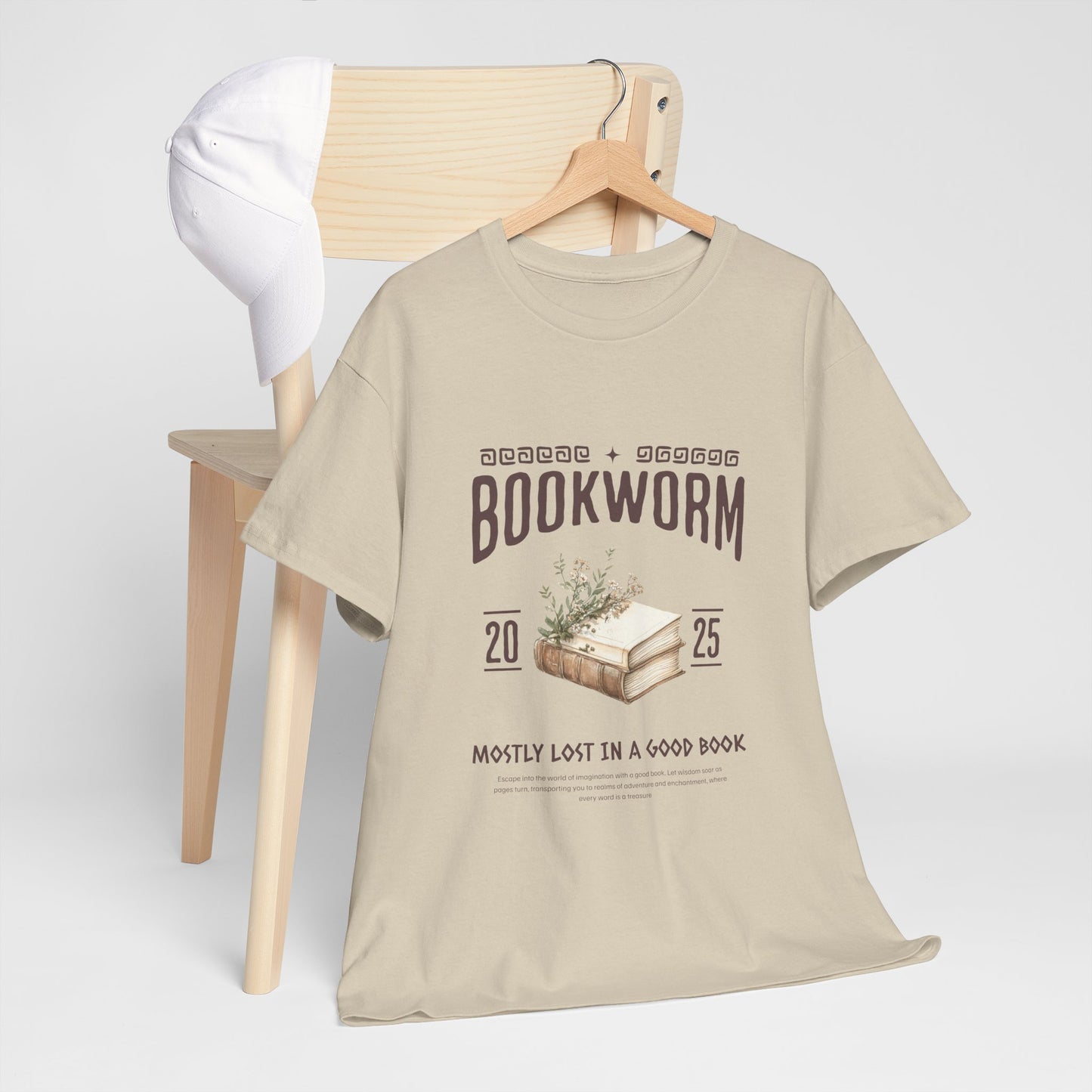 Bookworm Unisex Heavy Cotton Tee – Perfect for Literature Lovers