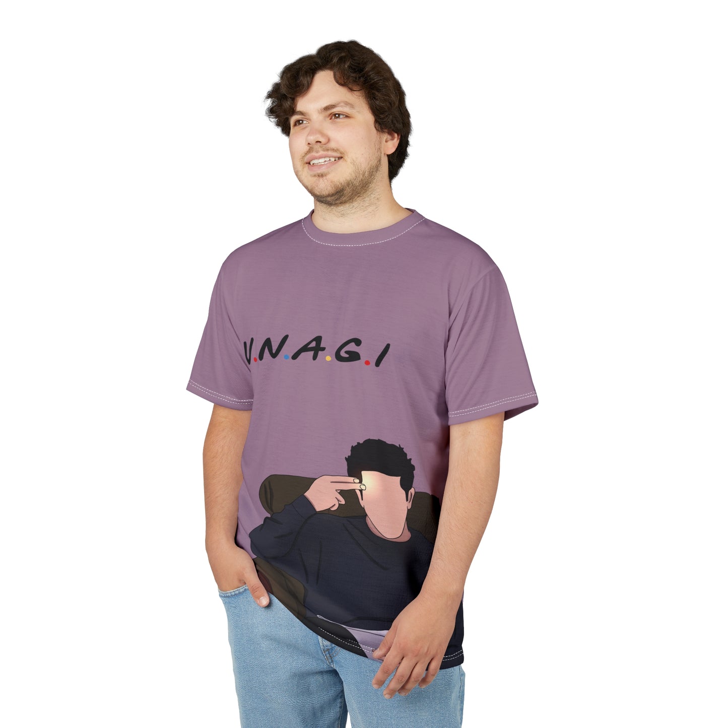 Unisex Artistic Tee - Casual Comfort with 'U.N.A.G.I.' Design