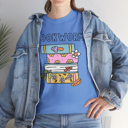 Bookworm bookstack Unisex Heavy Cotton Tee