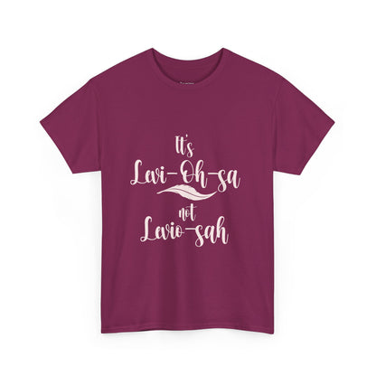 Unisex Heavy Cotton Tee - 'It's Lavi-Oh-sa Not Lario-sah'